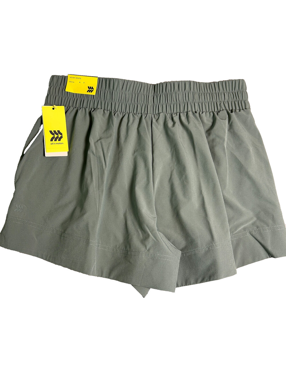 NWT All In Motion Woven Shorts Womens M Sage Green Drawstring Unlined Everyday - Picture 3 of 5